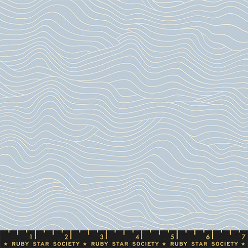 Water Wavelength in Water Blue - Ruby Star Society Sold by the Half Yard